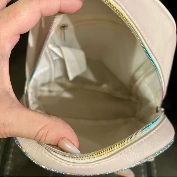 VTG faux leather bling cowgirl horse unicorn medium size Childrens backpack - Picture 5 of 7